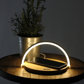 Visuel - LAMPE DE CHEVET TACTILE AVEC STATION DE CHARGEMENT SANS FIL PAR INDUCTION